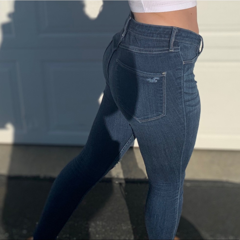 high rise dark jeggings